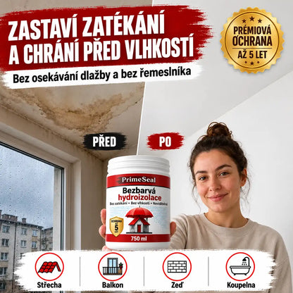PrimeSeal 750 ml – Bezbarvá hydroizolace proti zatékání a vlhkosti | Ochrana až 5 let